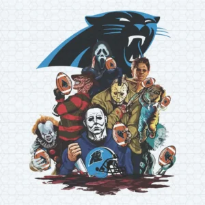 Horror Movie Fan Carolina Panthers SVG Cricut File