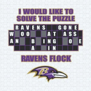 I Would Like To Solve The Puzzle Ravens Flock SVG