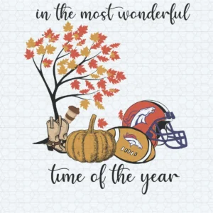 vintage with a playful autumn theme Broncos classic SVG design showing nostalgia and warmth for Cricut and Silhouette cutting machines