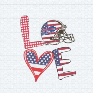 Independence Day Love Buffalo Bills Helmet SVG Cut File
