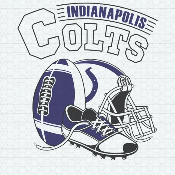 vintage with a modern twist, featuring bold outlines and playful elements Colts helmet SVG design showing nostalgia and pride for Cricut and Silhouette cutting machines