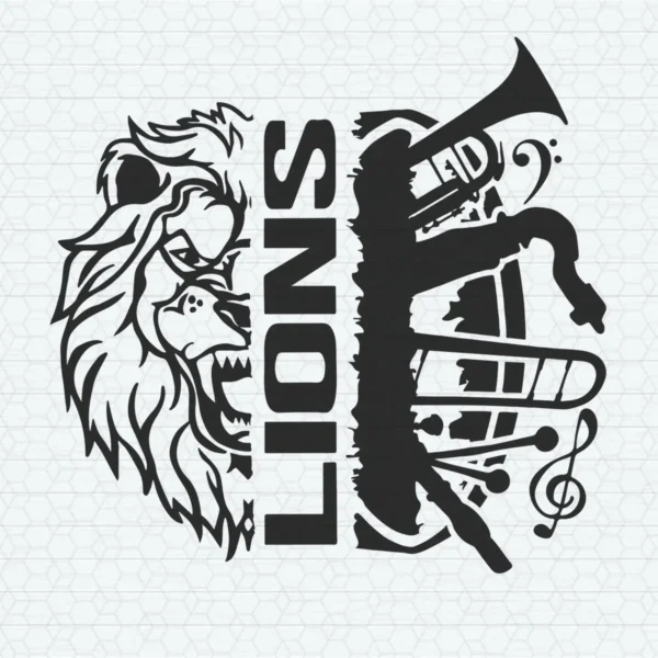bold and modern with a touch of vintage elements Lions classic SVG design showing pride for Cricut and Silhouette cutting machines