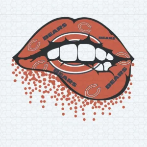 Lips Chicago Bears Store Vector Sport SVG Cricut File