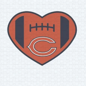 Love Chicago Bears Heart Shape NFL SVG Football Vector
