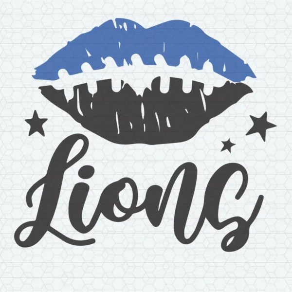modern with a playful twist Lions classic SVG design showing excitement and pride for Cricut and Silhouette cutting machines