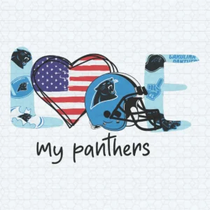 Love My Carolina Panthers SVG Football Funny Quotes