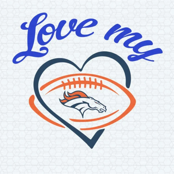 modern with a playful twist Broncos logo SVG design showing joy and pride for Cricut and Silhouette cutting machines