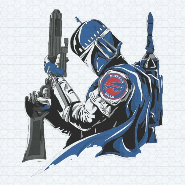 Mandalorian Buffalo Bills SVG Decor Transparent Background