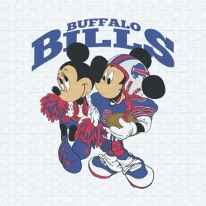 Mickey And Minnie Mouse Buffalo Bills SVG Silhouette