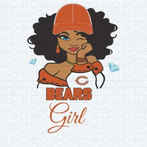 Nfl Afro Girl Wear Cap Bears Fan Diy Crafts SVG Files For Cricut