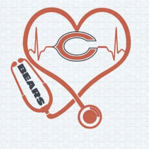Nurse Chicago Bears NFL Football Vector SVG Digital Download