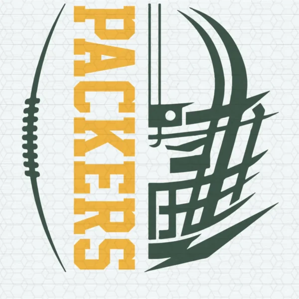 modern with a vintage touch Packers helmet SVG design showing pride for Cricut and Silhouette cutting machines