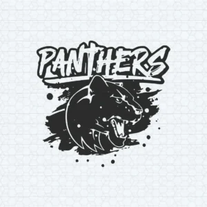 Panthers Logo Head Clipart Distressed Panthers SVG
