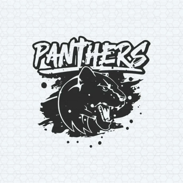 Panthers Logo Head Clipart Distressed Panthers SVG