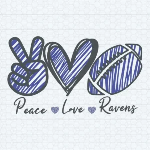 Peace Love Ravens SVG Cricut File Digital Download