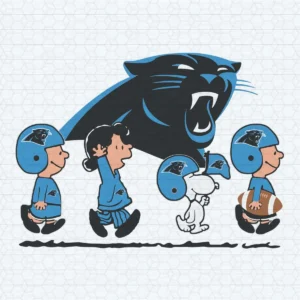 Peanuts Team Carolina Panthers Logo SVG Cricut File
