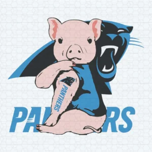 Pig Tattoo Fan Carolina Panthers SVG Football Funny Cricut File
