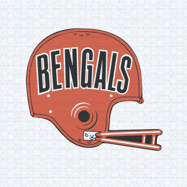 modern and bold with a vintage touch Bengals helmet SVG design showing excitement for Cricut and Silhouette cutting machines