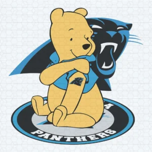 Pooh Tattoo Carolina Panthers Lovers SVG Cricut File