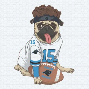 Pug Fan Carolina Panthers Dog Dad SVG Cricut File