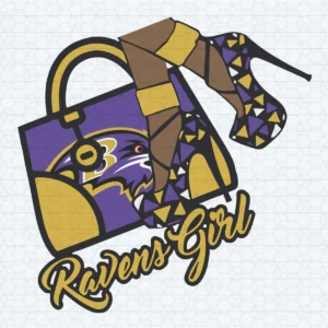 Ravens Girls Logo SVG Background Transparent Digital File