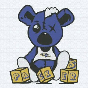 Ravens Misfit Bear Baltimore Ravens Football SVG