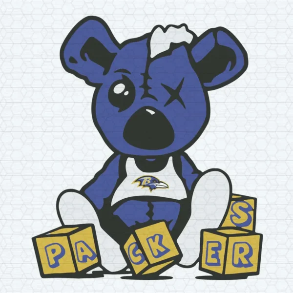 Ravens Misfit Bear Baltimore Ravens Football SVG