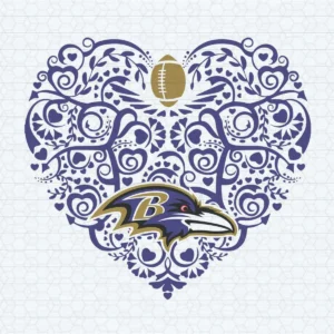 Ravens Passionate Heart SVG Background Transparent Digital File