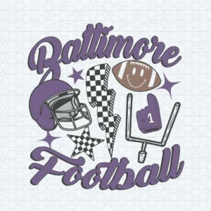 Retro Baltimore Football Helmet Logo SVG