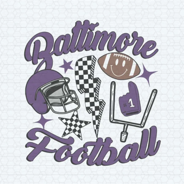 Retro Baltimore Football Helmet Logo SVG