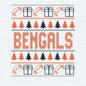 modern with a playful twist, incorporating festive elements Bengals retro SVG design showing excitement and joy for Cricut and Silhouette cutting machines