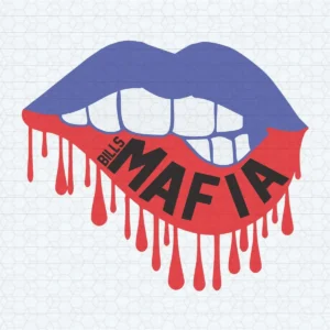 Retro Bills Mafia Lips Buffalo Football SVG