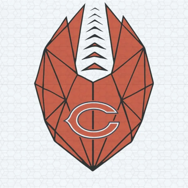 Retro Chicago Bears Logo Ball SVG NFL Football Lovers