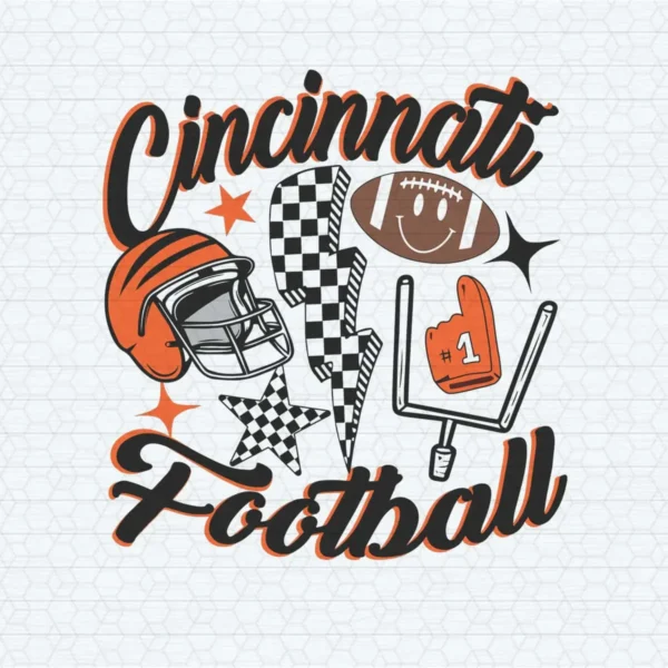 bold and playful with a vintage touch Bengals retro SVG design showing excitement for Cricut and Silhouette cutting machines