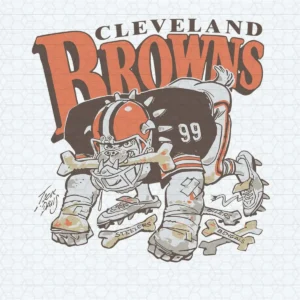 vintage with a bold, playful illustration Browns mascot SVG design showing nostalgia and pride for Cricut and Silhouette cutting machines