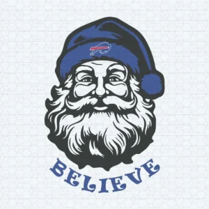 Santa Claus Believe Buffalo Football Team SVG Cut File