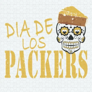 vintage with a playful twist, incorporating cultural elements Packers skull SVG design showing pride and nostalgia for Cricut and Silhouette cutting machines