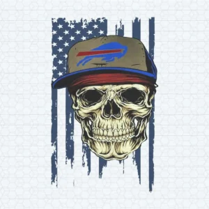 Skull Hat Buffalo Bills American Flag PNG File