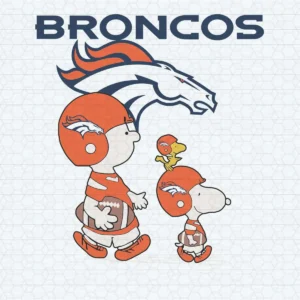 playful and nostalgic, blending cartoon elements with team branding Broncos classic SVG design showing joy and nostalgia for Cricut and Silhouette cutting machines