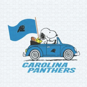 Snoopy Car Carolina Panthers Logo SVG Cut File