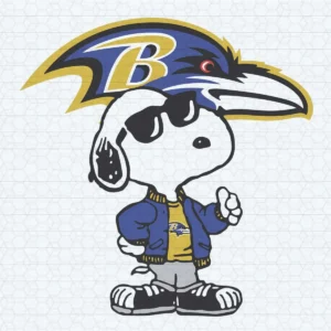 Snoopy Joe Cool To Be The Baltimore Ravens SVG