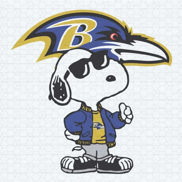 Snoopy Joe Cool To Be The Baltimore Ravens SVG