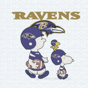 Snoopy The Peanuts Baltimore Ravens SVG Cricut File