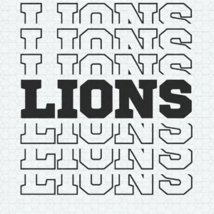 bold and modern with a hint of vintage Lions classic SVG design showing pride for Cricut and Silhouette cutting machines