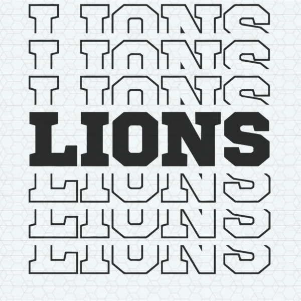 bold and modern with a hint of vintage Lions classic SVG design showing pride for Cricut and Silhouette cutting machines