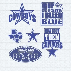 bold and modern with a hint of vintage Cowboys classic SVG design showing pride for Cricut and Silhouette cutting machines
