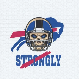 Strongly Buffalo Bills Skull Wearing Helmet SVG