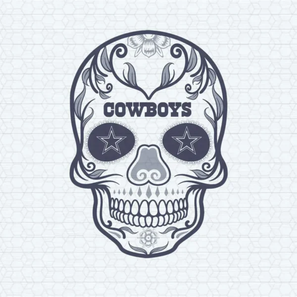 vintage with a modern twist, incorporating elements of folk art Cowboys skull SVG design showing pride for Cricut and Silhouette cutting machines
