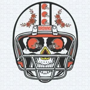 bold and vintage with a modern twist Browns skull SVG design showing pride for Cricut and Silhouette cutting machines