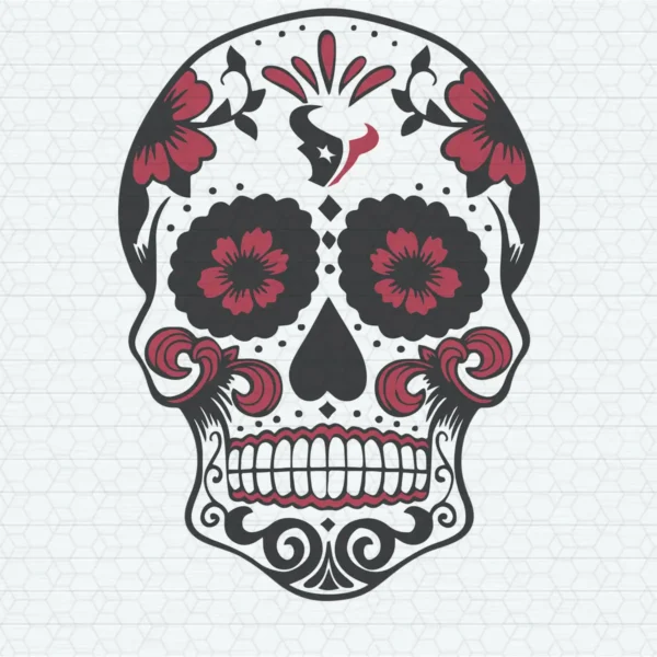 vintage with bold elements Texans skull SVG design showing pride for Cricut and Silhouette cutting machines
